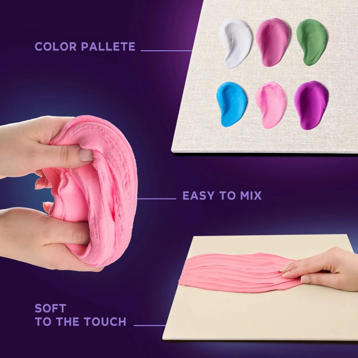 Set creativ de modelaj 3D OKTO Pink Morning, Air Clay, 14 ani+ [4]