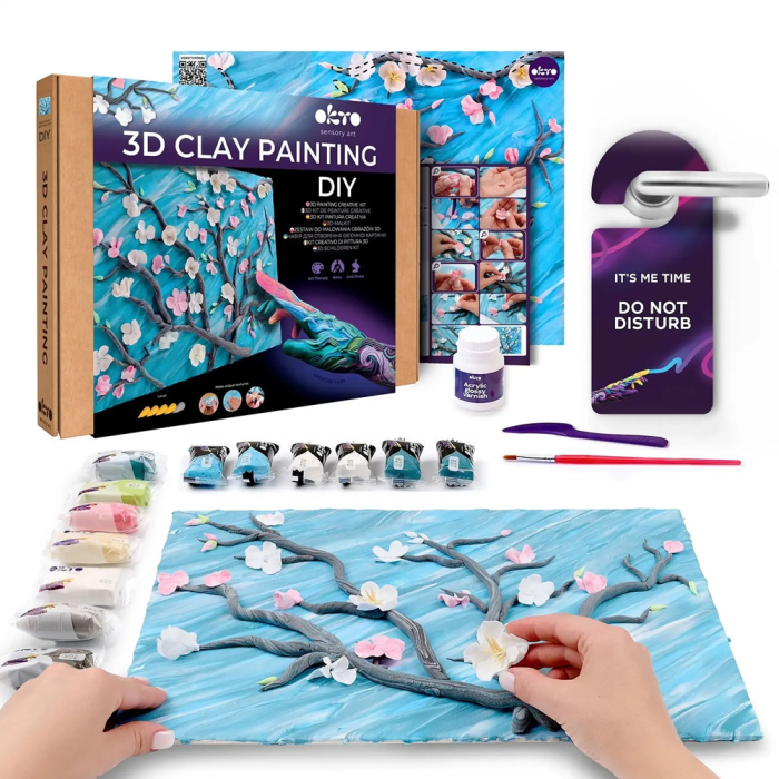 Set creativ de modelaj 3D OKTO Ramuri de migdal înflorit, Air Clay, 14 ani+ [2]