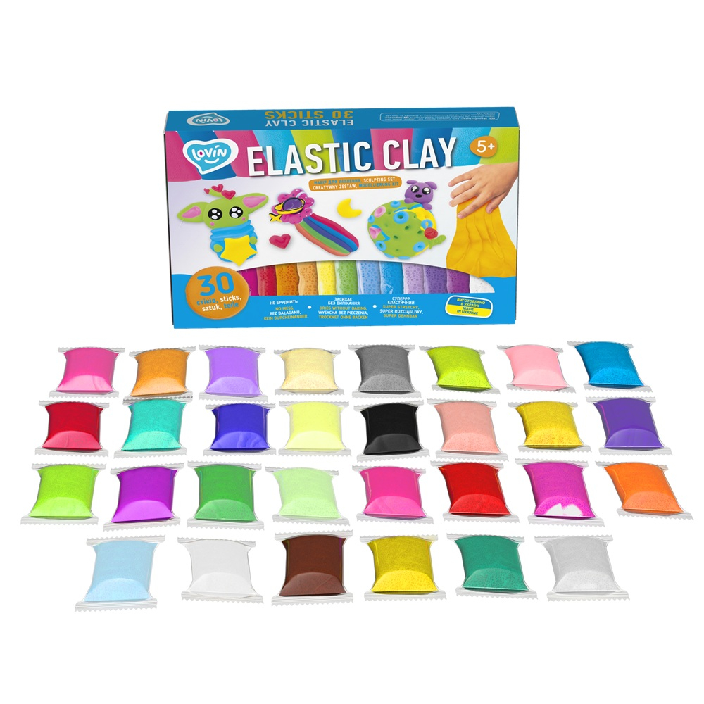 Set de creatie cu argila usoara 30 buc, Lovin - Elastic Clay [2]