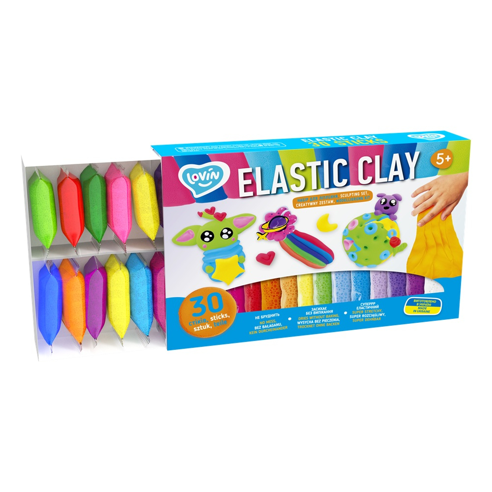 Set de creatie cu argila usoara 30 buc, Lovin - Elastic Clay [3]