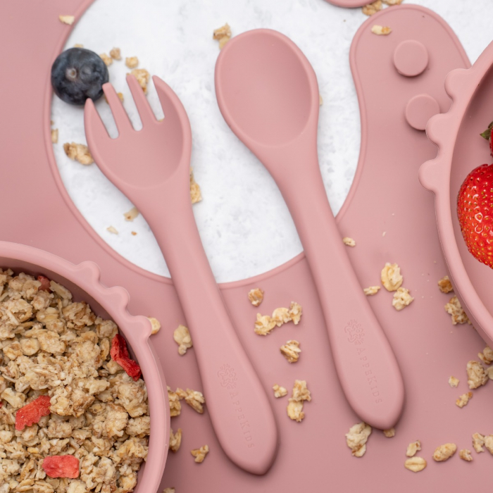 Set Diversificare, AppeKids, 100% Silicon, Kitty - Old Rose [6]