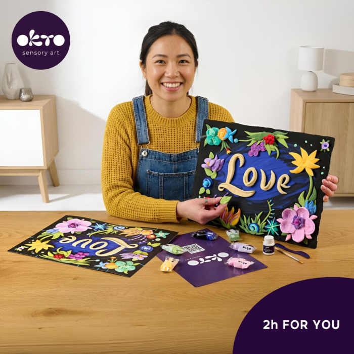Set pictura 3D cu argila usoara, 30*40cm - Love [5]