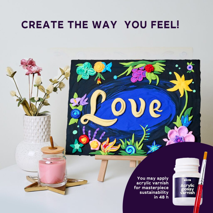 Set pictura 3D cu argila usoara, 30*40cm - Love [4]