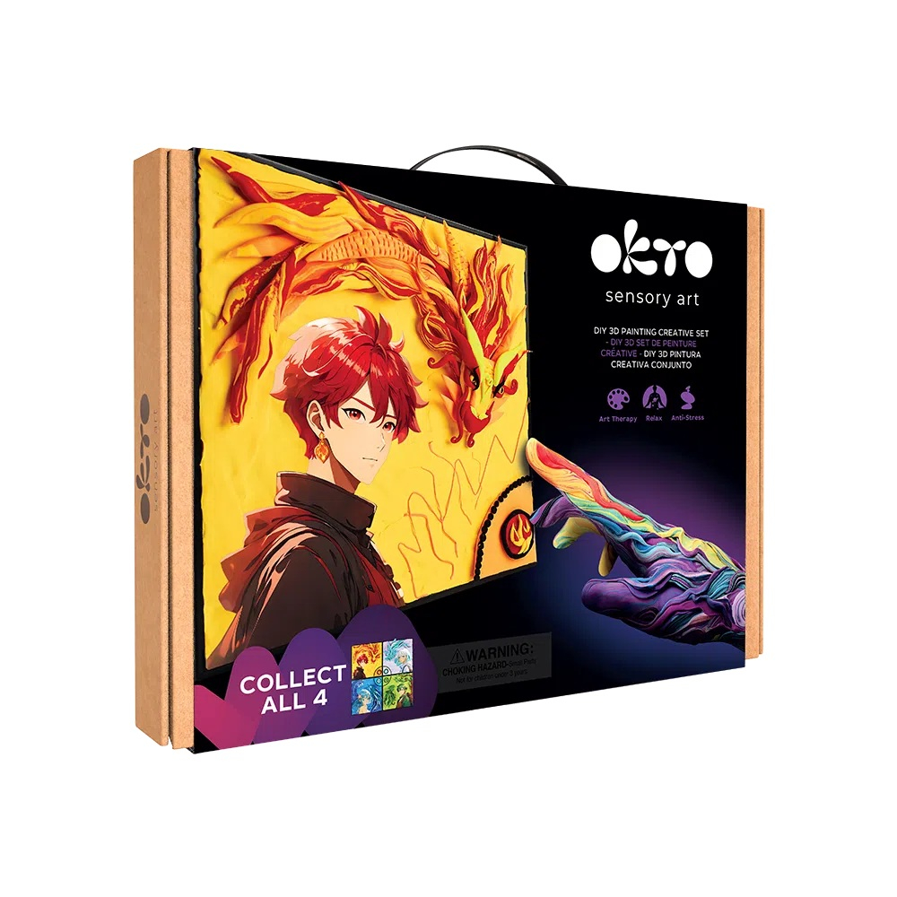Set pictura 3D cu argila usoara, 29*29cm - Manga - Fire [1]