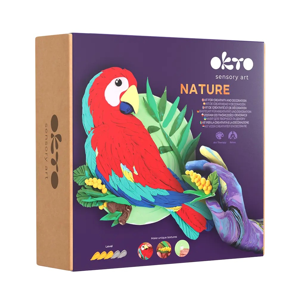 Set pictura 3D cu argila usoara, Nature - Macaw [1]