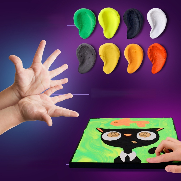 Set pictura cu argila usoara, 29*29 cm - Black Cat [4]