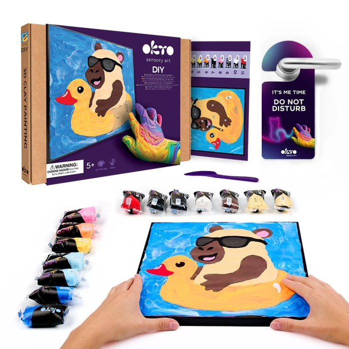 Set pictura cu argila usoara, 29*29 cm - - Capybara [2]