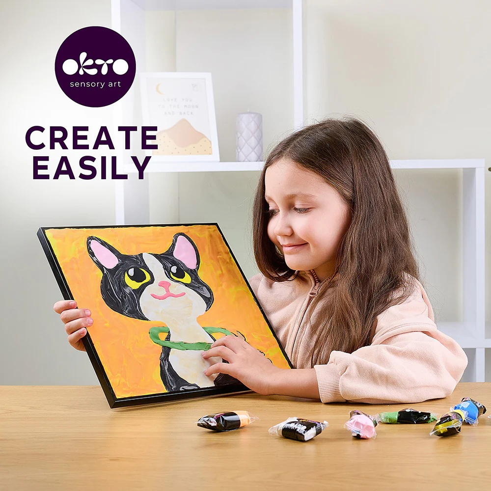 Set pictura cu argila usoara, 29*29 cm - Cat [4]