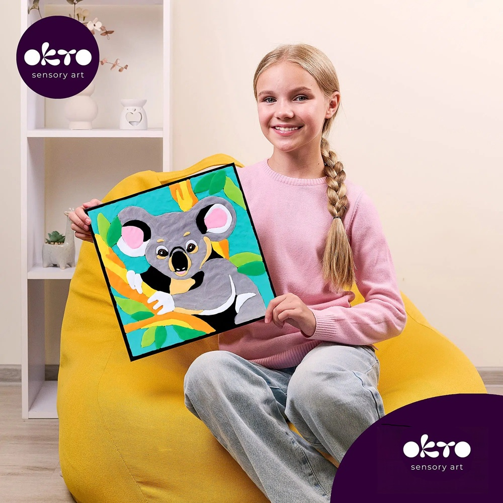 Set pictura cu argila usoara, 29*29 cm - Koala [3]