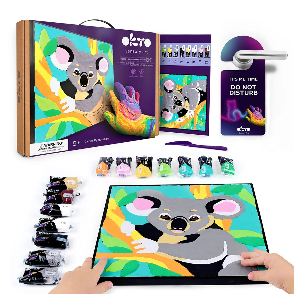 Set pictura cu argila usoara, 29*29 cm - Koala [2]