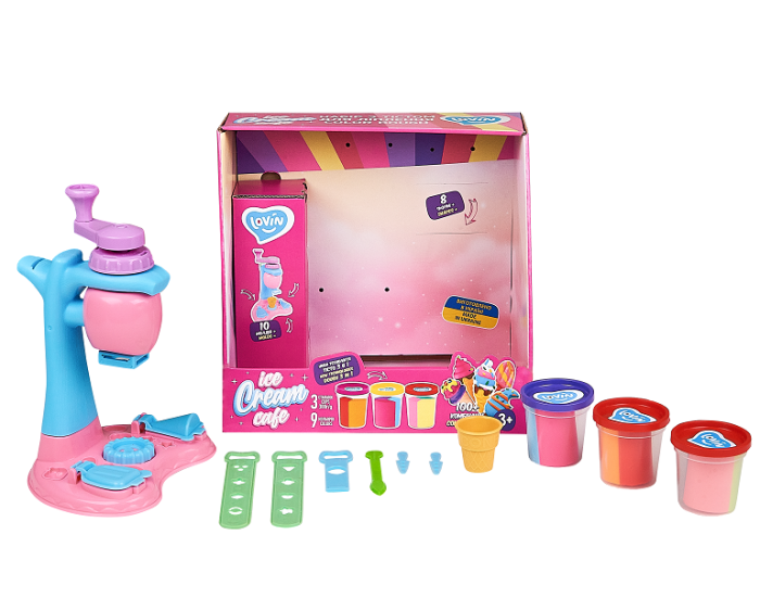 Set plastilina, accesorii si jucarie pentru modelaj Lovin - Ice Cream Cafe [5]