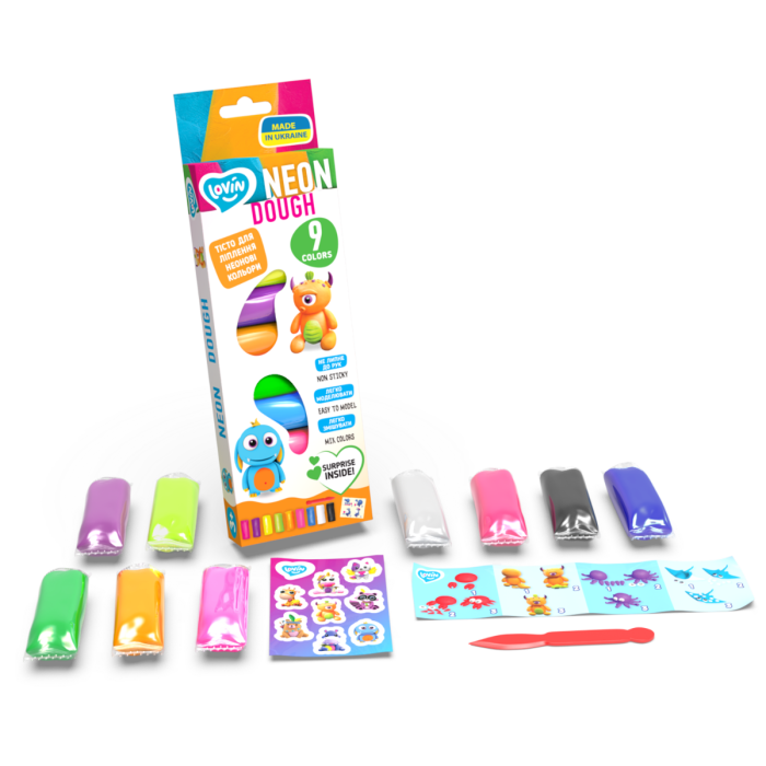 Set plastilina Lovin 9pcs*15gr - Neon [2]