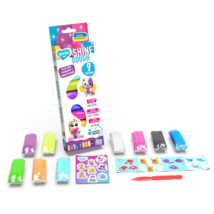 Set plastilina Lovin 9pcs*15gr - Shine [2]