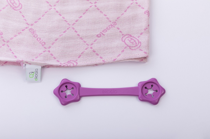 Set Swaddle si suport de prindere baveta, eKoala, Purple [2]