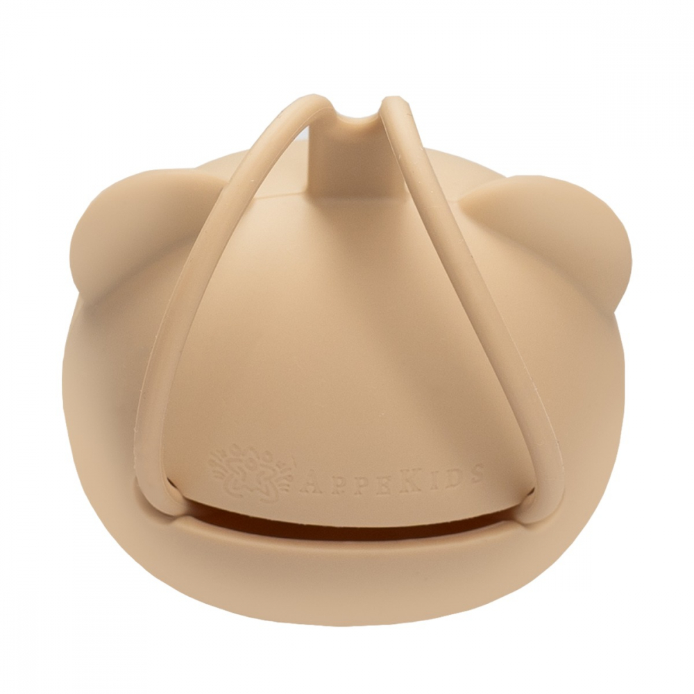 Suport pentru suzeta din silicon, AppeKids, The Little Bear - Bubble Beige [3]