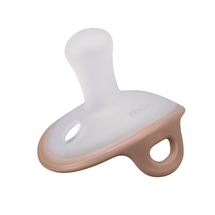 Suzeta deschisa din silicon cu cutie de depozitare, ultra-usoara, 0-6 Luni, Mombella Ciupercuta - Mocha Mousse [3]