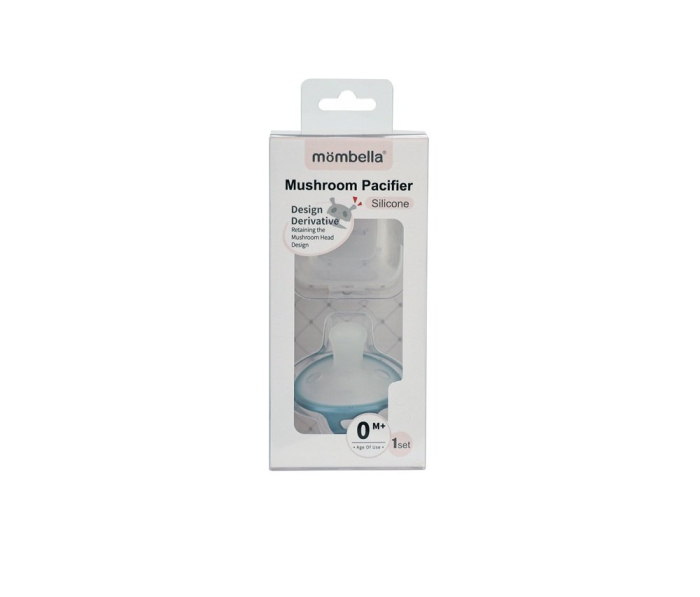 Suzeta deschisa din silicon cu cutie de depozitare, ultra-usoara, 0-6 Luni, Mombella Ciupercuta - Nile Blue [5]
