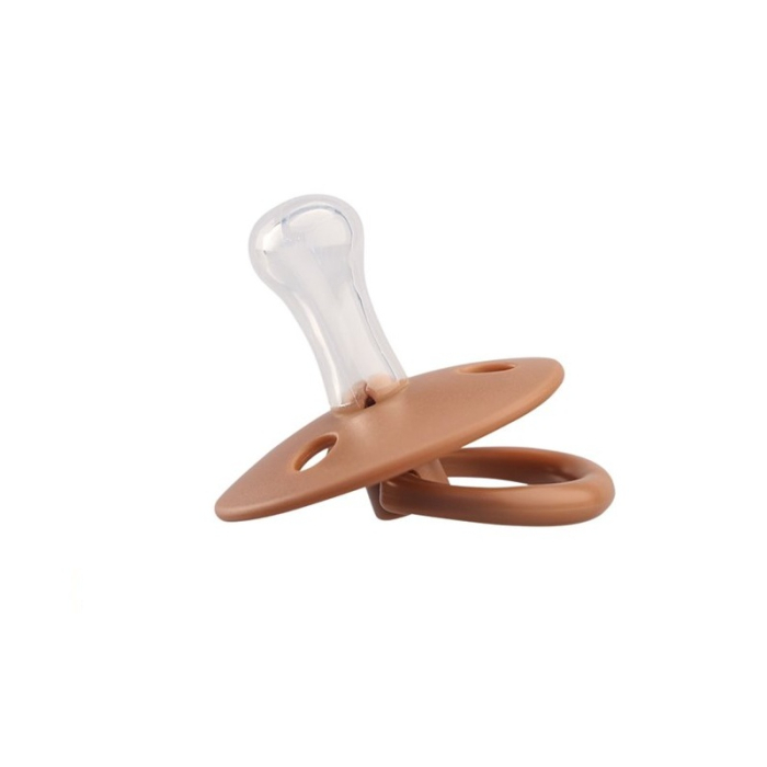 Suzeta din silicon cu cutie de depozitare, 0-6 Luni, Mombella Ciupercuta Fancy - Mocha Mousse [2]