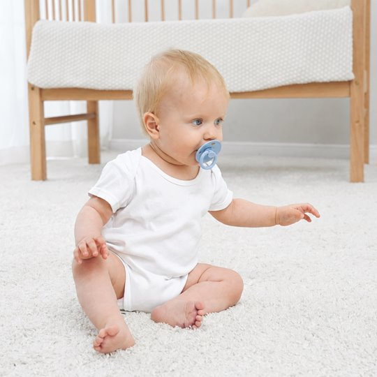 Suzeta din silicon cu cutie de depozitare, 0-6 Luni, Mombella Ciupercuta - Ice Blue [3]