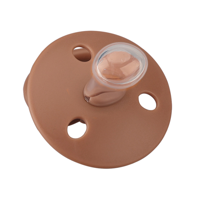 Suzeta din silicon cu cutie de depozitare, 0-6 Luni, Mombella Ciupercuta - Mocha Mousse [5]