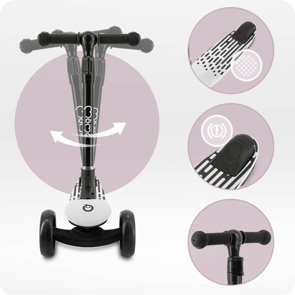 Trotineta pliabila cu roti LED pentru copii, 3 Ani+, MoMi San - Gri [5]