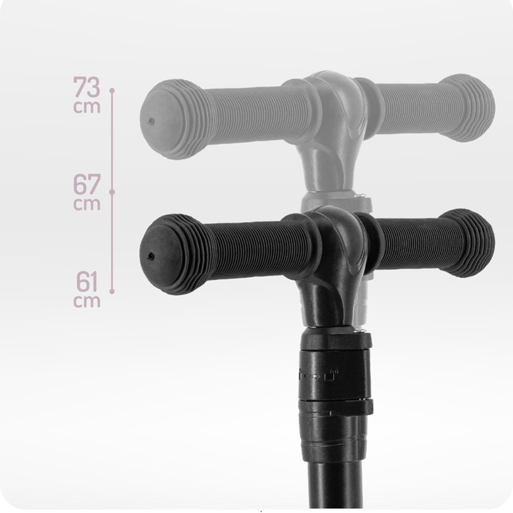 Trotineta pliabila cu roti LED pentru copii, 3 Ani+, MoMi San - Roz [3]