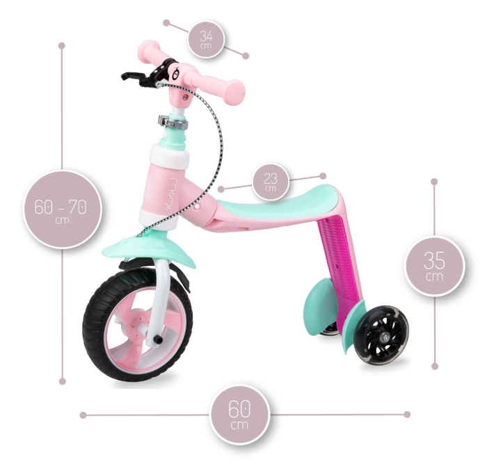 Trotineta transformabila 2 in 1 MoMi ELIOS Pink [3]