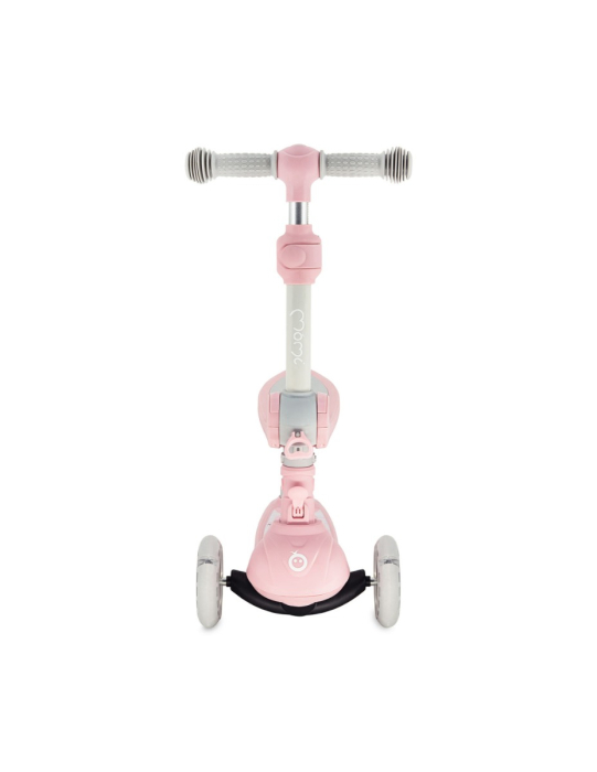 Trotineta transformabila cu sezut pliabil si lumini LED, Momi Debe - Pink [6]