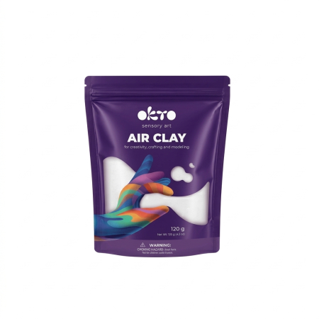 Noutăți - Air Clay pentru modelaj, 120 grame, Okto - Alb