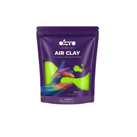 Noutăți - Air Clay pentru modelaj, 120 grame, Okto - Verde