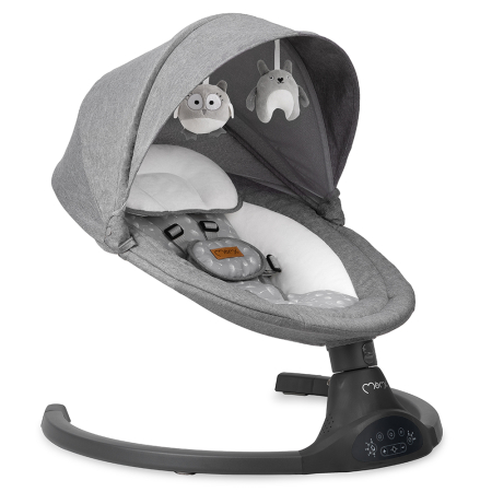 Balansoare Bebelusi - Balansoar electric MoMi Lami, Dark Grey
