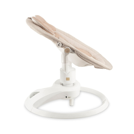 Balansoar electric pentru bebelusi cu sezut rotativ 360 grade , Momi Pearl - Beige [3]