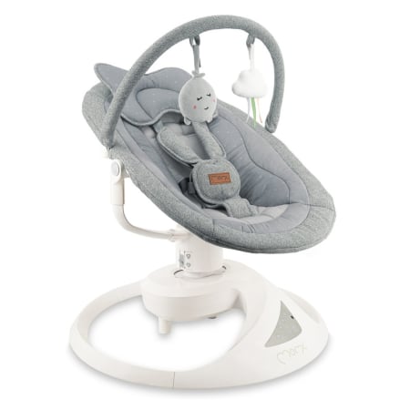 Mama si Copilul - Balansoar electric pentru bebelusi cu sezut rotativ 360 grade , Momi Pearl - Grey
