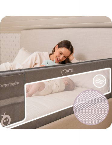 Bariera de siguranta rabatabila pentru pat, Momi Lexi XL Plus - Grey [3]