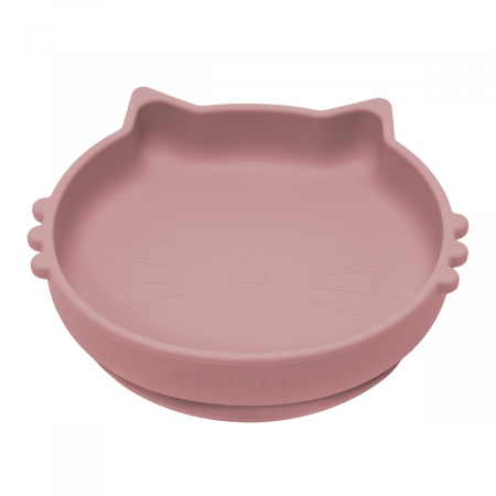 Bol din silicon, AppeKids, Kitty II - Old Rose [4]
