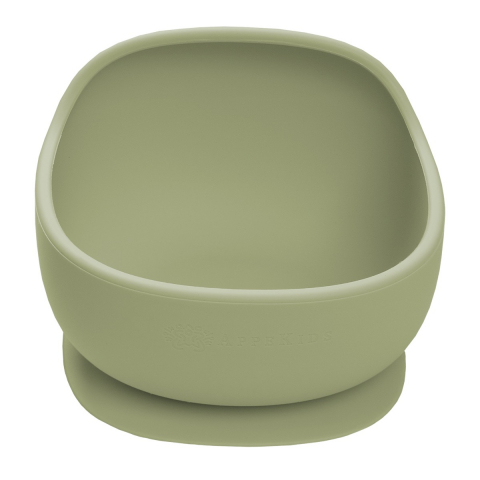 Castronase - Bol din silicon cu ventuza, AppeKids, Classic - Raw Green