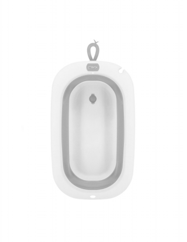 Cadita pliabila cu dop de scurgere, 0 Luni+, Momi Nata – Grey [1]
