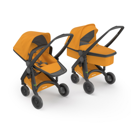 Carucioare copii - Carucior 2 In 1, Greentom, 100% Ecologic, Black Sunflower