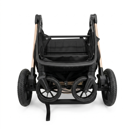 Cărucior transformabil 2 în 1 AppeKids Elite, landou și scaun sport reversibil, suspensii, adaptori scoică auto, până la 22 kg - Navy Grey [8]
