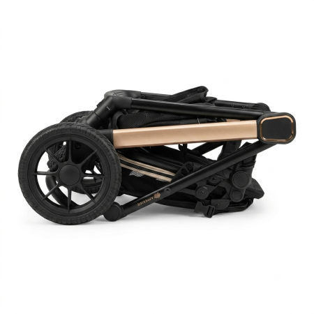 Cărucior transformabil 2 în 1 AppeKids Elite, landou și scaun sport reversibil, suspensii, adaptori scoică auto, până la 22 kg - Sand [9]