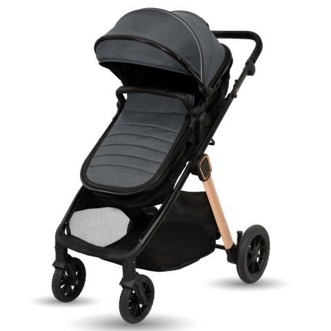 Carucior transformabil 2in1, Appekids Elite - Navy Grey [3]
