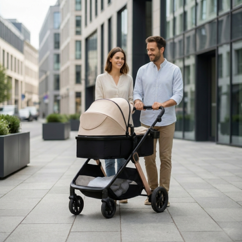 Carucior transformabil 2in1, Appekids Elite - Sand [6]