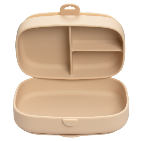 Caserola compartimentata din silicon cu ventuza, AppeKids Magic Box - Bubble Beige [1]