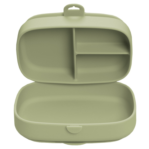 Caserola compartimentata din silicon cu ventuza, AppeKids Magic Box - Raw Green [1]