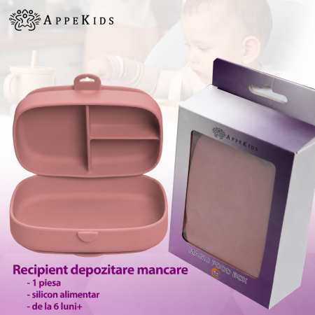 Caserolă compartimentată din silicon cu ventuze AppeKids Magic Box, 6 luni+ [5]