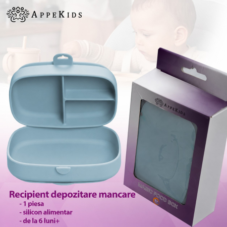 Caserolă compartimentată din silicon cu ventuze AppeKids Magic Box, 6 luni+ [5]