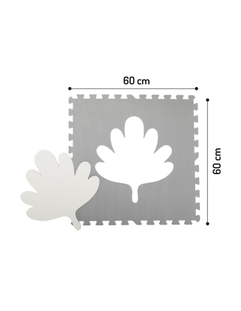 Covoras de joaca puzzle 120x120 cm Momi, Feli - Grey [2]