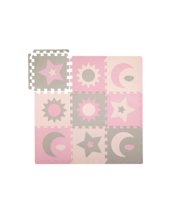 Covoras de joaca puzzle 93x93 cm Momi, Nebe - Pink [1]