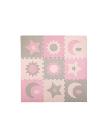 Jucarii - Covoras de joaca puzzle 93x93 cm Momi, Nebe - Pink
