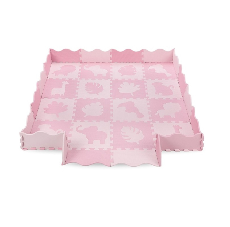 Covoras de joaca Puzzle 150x150 cm, Momi Zawi - Pink [3]